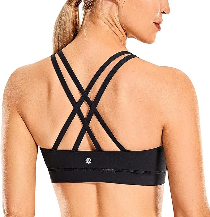 CRZ YOGA Womens Strappy Sports Bra